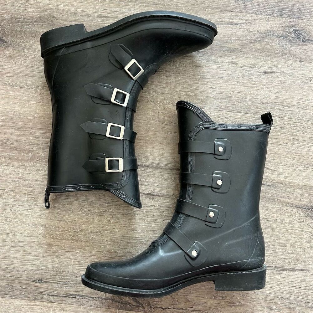 Capelli New York Women's Buckle Rain Boots Size 10